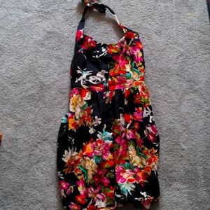 Floral halter dress